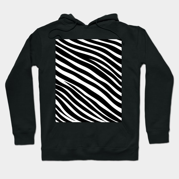 black and white zebra stripes animal print pattern Hoodie by Spinkly